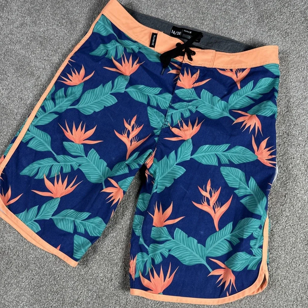 Boy's Youth‎ Hurley 2-Way Stretch Board Shorts Swim Tropical Surf